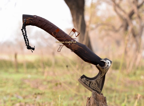 Custom Gift Forged Carbon Steel Viking Axe With Ashwood - Etsy