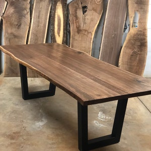 Black walnut live edge dining table