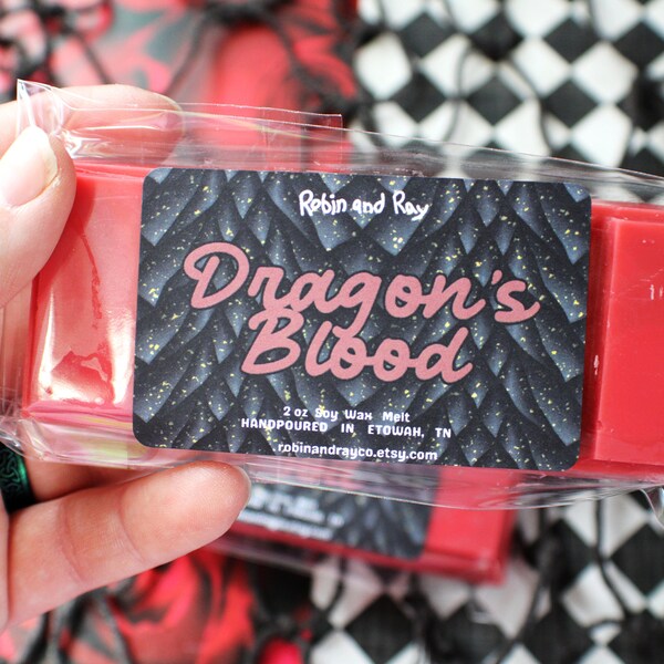 Dragon's Blood Wax Melt Snap Bar Wax Melt Soy Wax Melt Robin and Ray Nostalgic Scents Home Fragrance