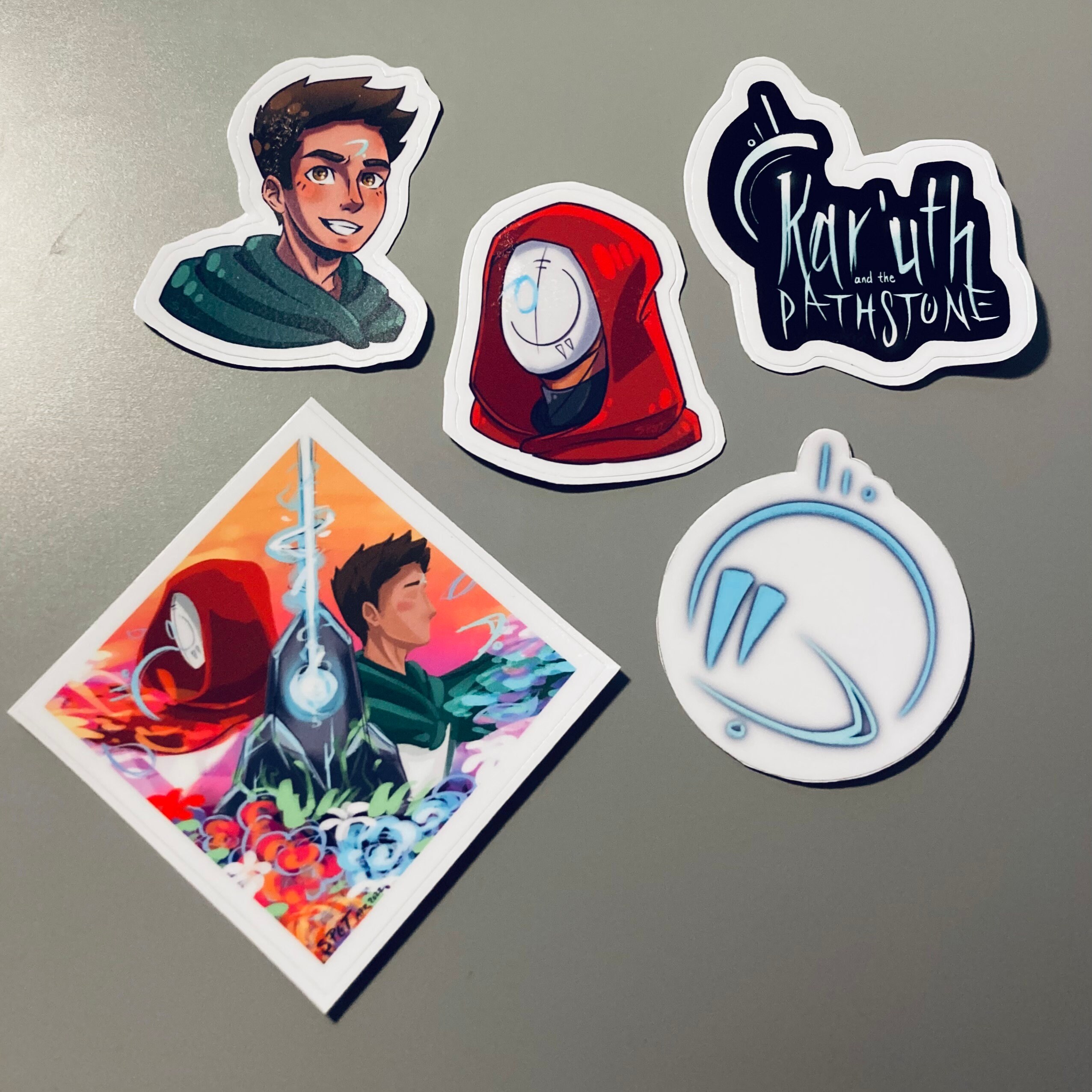 5-pc Sticker Pack Kar'uth and the Pathstone - Etsy, image size:2552x2552
