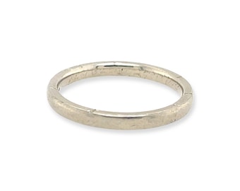 Antique Art Deco 18k White Gold Etched-Side Band