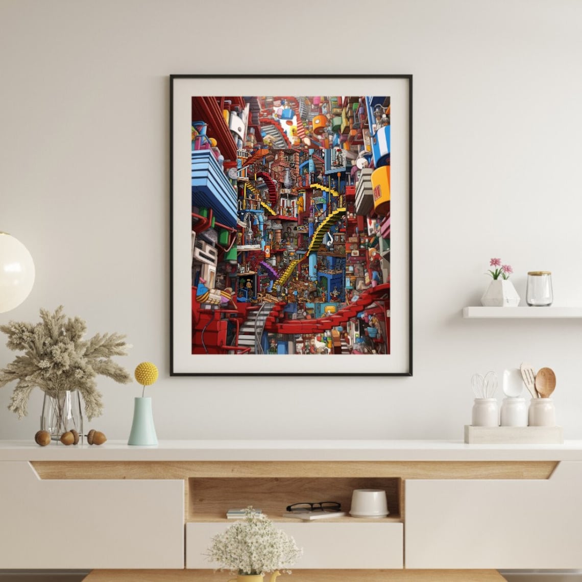 Hidden Object Poster "dream House" - Colorful, Fun and Educational! #