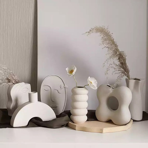 Nordic Home Decoration Accessories Creative Head Pot Ceramic - Etsy Canada