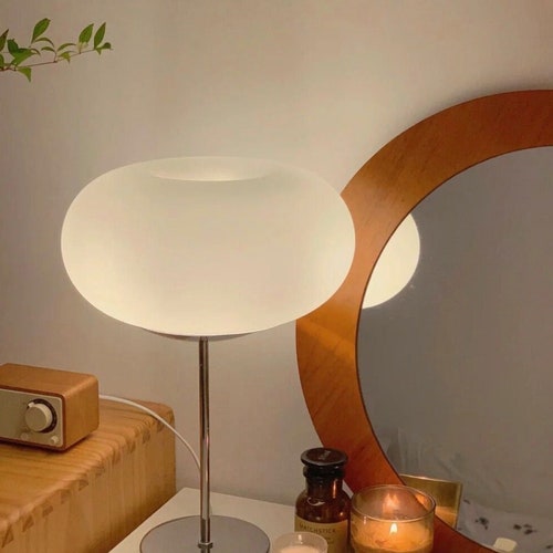 Minimalistic Style Oval Shape Table Lamp Bedside Lamp Etsy