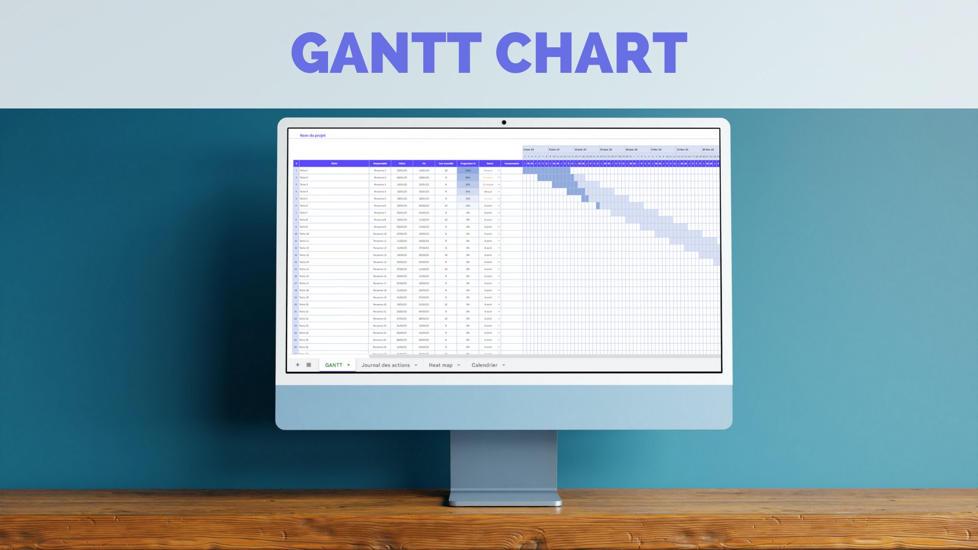 Project Plan | GANTT Chart | Digital | Template | Excel | Google Sheets ...