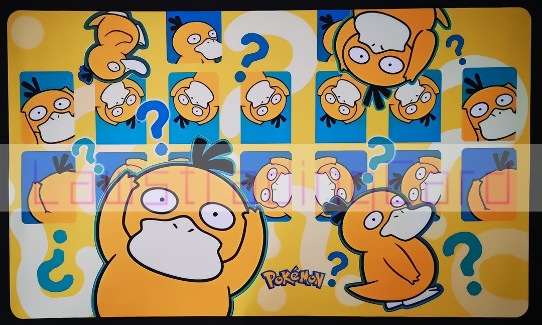 Yugioh X Pokemon Psyduck Question Mark Yugioh Zone Playmat Mouse Pad - Etsy