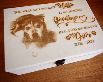 personalised pet ashes box
