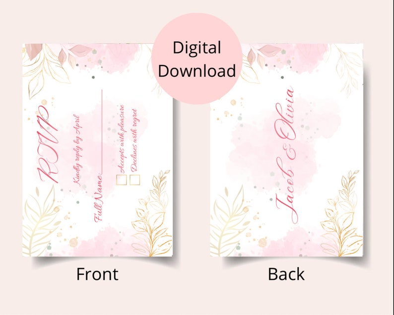 Wedding Invitation Kit, Digital Download Invitations, Custom Made