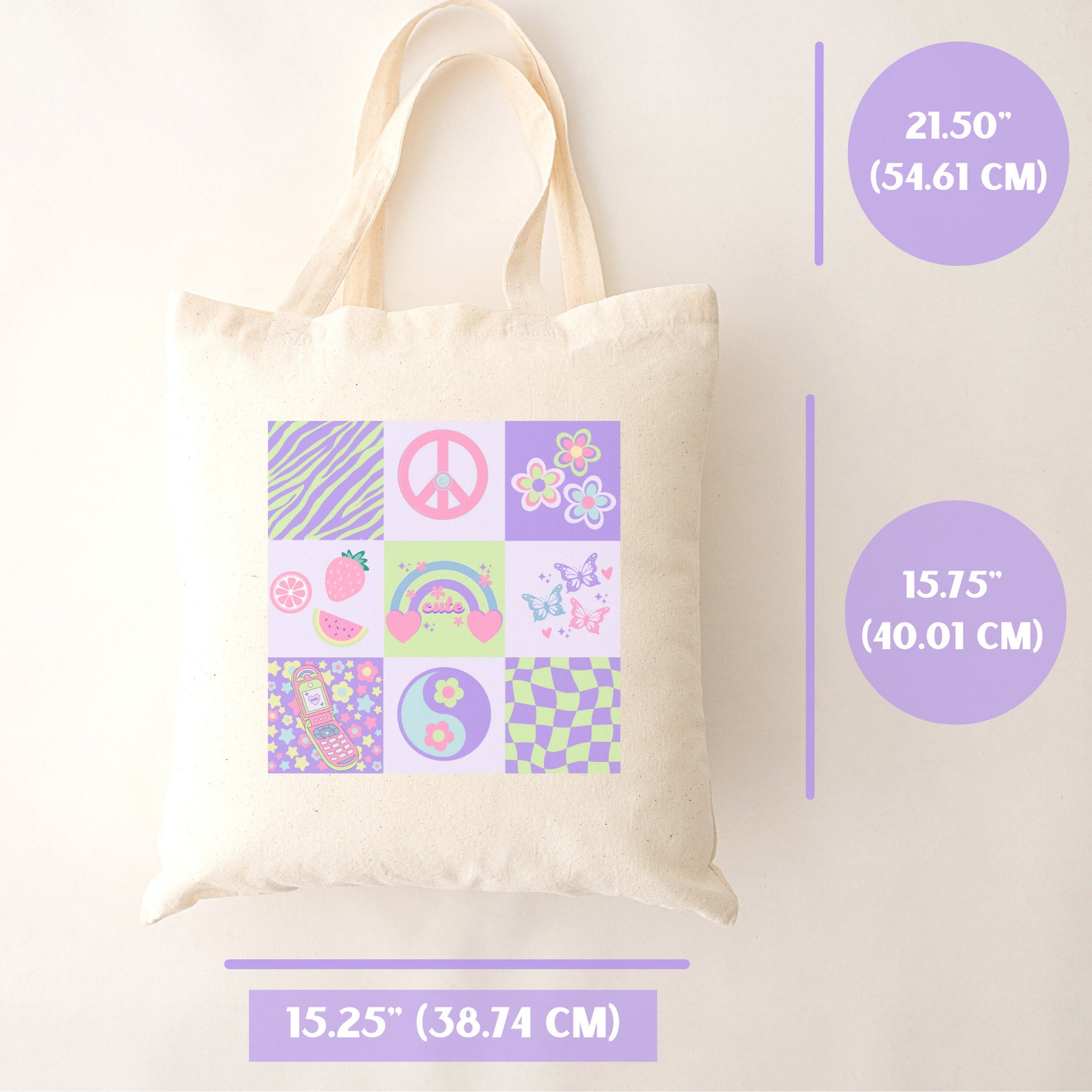 Y2k Tote Bag, Aesthetic Tote Bag, Y2k Bag, Cute Tote Bag, Y2k