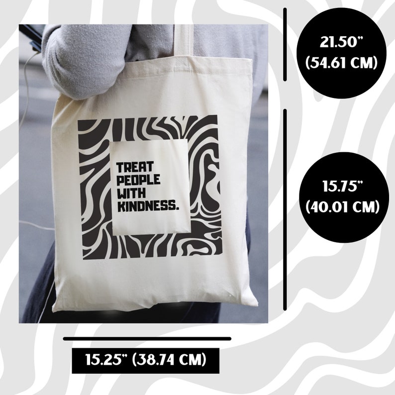 Treat people with kindness tote bag, Harry Styles tote bag, aesthetic tote bag, trendy tote bag, harry styles merch, tote bag pattern image 4