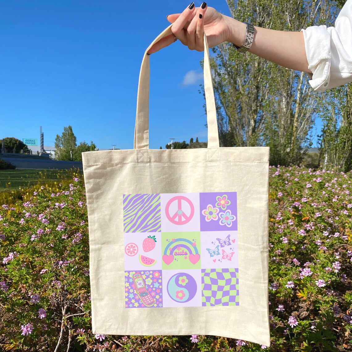 Y2k Tote Bag, Aesthetic Tote Bag, Y2k Bag, Cute Tote Bag, Y2k