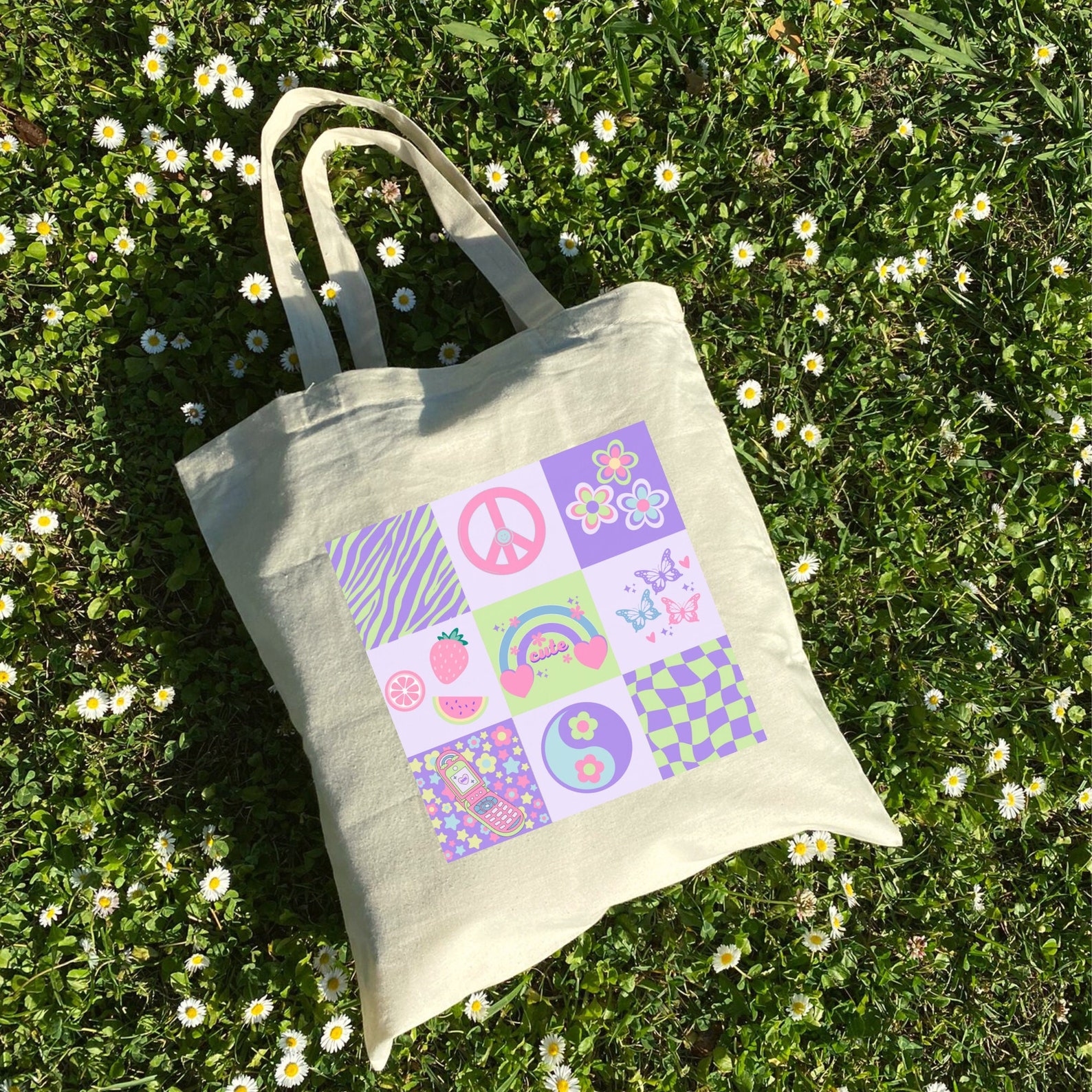 Y2k Tote Bag, Aesthetic Tote Bag, Y2k Bag, Cute Tote Bag, Y2k