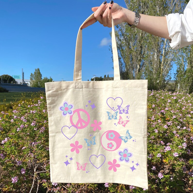 y2k tote bag, coconut girl tote bag, preppy tote bag, y2k accessories, tote bag summer, tote bag aesthetic, y2k bag, y2k girly, y2k gifts image 2