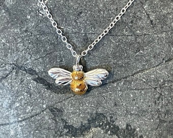 Bee - 925 Sterling Silver Pendant and Necklaces (Gold & Silver) Boxed