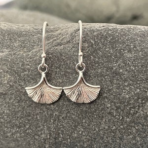 Ginkgo Leaf 925 Sterling Sliver Dangle Drop Earrings Boxed The Silver Bear Company image 3