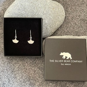 Ginkgo Leaf 925 Sterling Sliver Dangle Drop Earrings Boxed The Silver Bear Company image 2