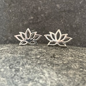 Lotus Blume - 925 Sterling Silber Ohrstecker