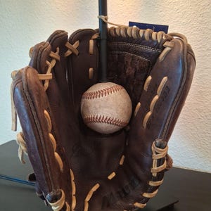 Leather Baseball glove and baseball table top lamp