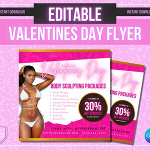 Beauty flyer, editable body sculpting flyer, body contouring flyer, Customizable Flyer, Beauty Template, Premade Flyer