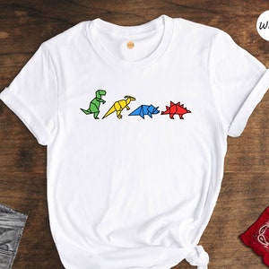 Dinosaur Shirt, Geometric Dinosaur T-Shirt,  Origami Dinosaur Shirt, Cute T-rex Shirt, Tyrannosaurus Rex, Dino Lover Shirt