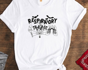 Halloween Respiratory Therapist Tee, Therapist Crew Shirt, Respiratory Therapist Gift, Halloween Party Shirt