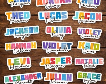 Teacher Name UV Stickers – Personalized Vinyl Labels for School Supplies