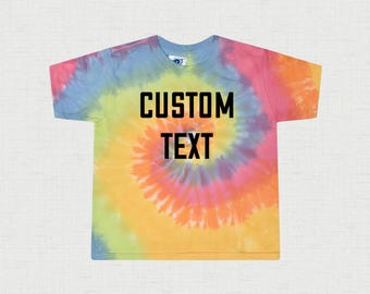 Personalized Family Tie Dye Shirt: Custom Text, Youth & Toddler Sizes