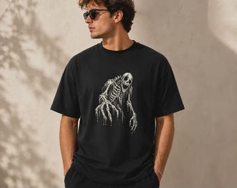 skeleton shirt Skeleton T-Shirt, Sweatshirt or Hoodie with Detailed Gothic Bone Art
