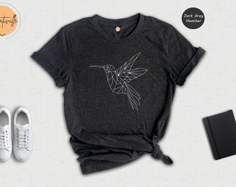 Hummingbird Shirt, Watercolour Birds T-shirt, Nature Tee, Watercolor ...