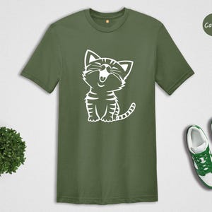 Cute Kitten Shirt, Kitten Shirt, Cute Cat Shirt, Cat Shirt, Laughing Cat Shirt, Laughing Cat T-Shirt, Funny Kitten Shirt image 4