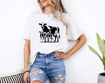 Cow Family Shirt: Farm Animal Lover Tee