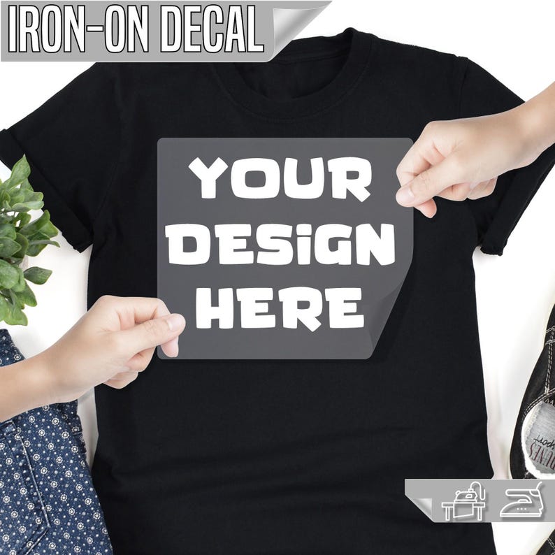 Personalized Iron-On Decal: Custom Text & Image Heat Transfer image 3