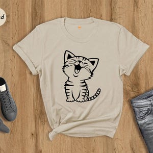 Cute Kitten Shirt, Kitten Shirt, Cute Cat Shirt, Cat Shirt, Laughing Cat Shirt, Laughing Cat T-Shirt, Funny Kitten Shirt image 6