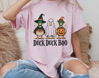Halloween Duck Shirt, Duck Duck Boo Graphic Tee, Sweatshirt or Hoodie