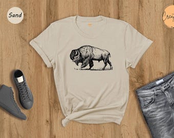 Bison Graphic Tee: National Park Buffalo Shirt