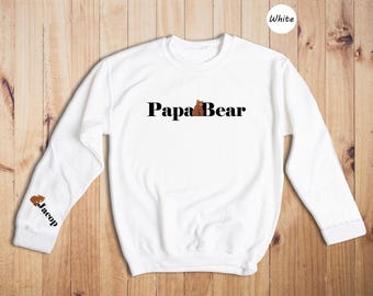 Custom Papa Bear Sweatshirt, For Dad Sweater, For Father’s Day Personalized Papa Bear Sweater, Gift For Daddy