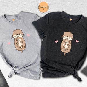 Cute Otter Shirt, Otter Lover Tee, Animal Lover T-shirt, Sea Otter Gift, Funny Otter Tshirt, Otter Baby Shirt Cute Otter Shirt image 8