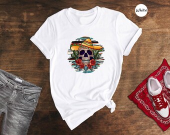 Mexica Fiesta Skull Shirt, Mexican Shirt, Catrina Shirt, Cinco De Mayo Skull, exican Fiesta, Day Of The Dead Shirt, Sugar Skull Shirt