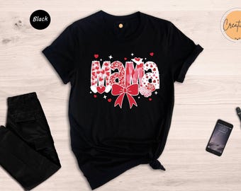 Mama Valentines Shirt: Heart Design, Mom Gift