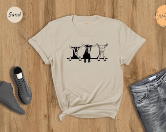 Goats Shirt, Farm Shirt, Animal Shirt, Goat Kids Outfit, Goats Tshirt, Goat gift, Cute birthday gift, Farm Girl, Goat shirt for women men