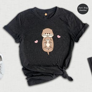 Cute Otter Shirt, Otter Lover Tee, Animal Lover T-shirt, Sea Otter Gift, Funny Otter Tshirt, Otter Baby Shirt Cute Otter Shirt image 1