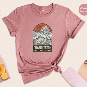 Grand Teton National Park Shirt, Wyoming Grand Teton National Park Shirt, Grand Teton National Park Camping Shirt