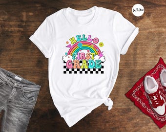 Hello First Grade Shirt, 1st Grade Shirt, First Grade Gift, First Day Of School Shirt, First Grade Teacher Shirt, Back To School Shirt