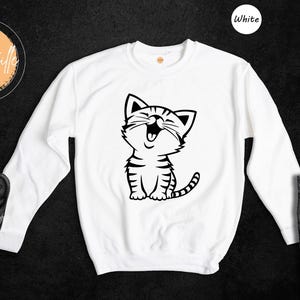 Cute Kitten Shirt, Kitten Shirt, Cute Cat Shirt, Cat Shirt, Laughing Cat Shirt, Laughing Cat T-Shirt, Funny Kitten Shirt image 8