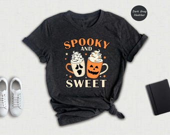Spooky Sweet Halloween Shirt: Ghost & Pumpkin Latte