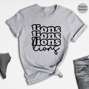 Team Mascot Shirt, Lions Team Shirt, Lions Football Tee, Lions Fan Shirt, Lions School Shirt, Lions School Spirit, Lions Mascot Tee