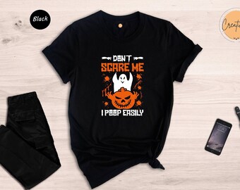 Funny Halloween Shirt: Sarcastic Ghost & Pumpkin Tee