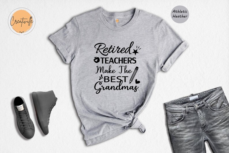 Retired Teacher Gift T-Shirt - Grandma Tee image 2