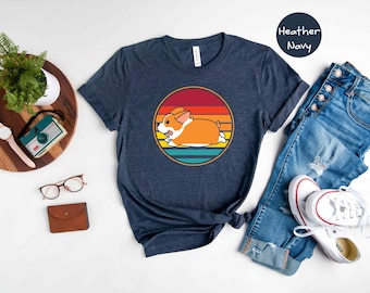 Retro Corgi T-Shirt: Sassy Corgi Pup Tee, Dog Lover Gift