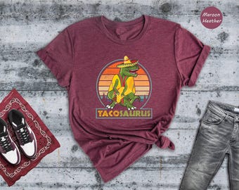 Tacosaurus Rex Kids Shirt: Funny Cinco De Mayo Tee
